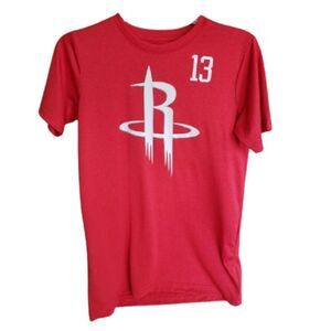 Boy's James Harden NBA Houston Rockets T-Shirt #13 Harden Red Large NWOT